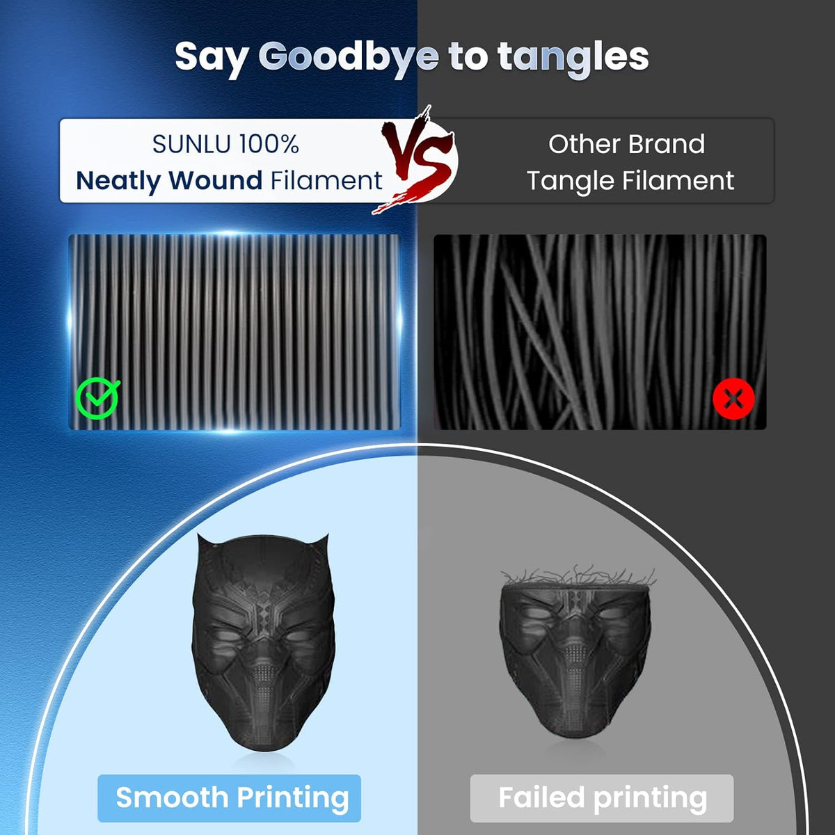 SUNLU PLA Plus - Filamento para impresora 3D, 0.069 pulgadas, 10 co...