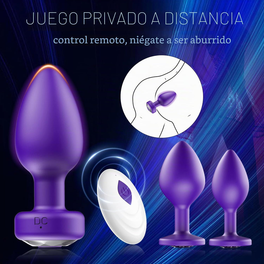Juguetes Sexuales Vibrador Plug Anal\u2013Kit de Entrenamiento de 3...