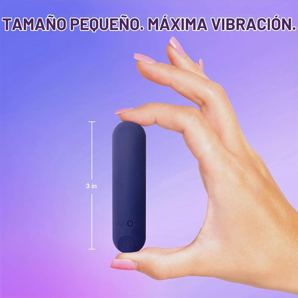 plusOne Vibrador bala para mujer, mini vibrador hecho de silicona s...