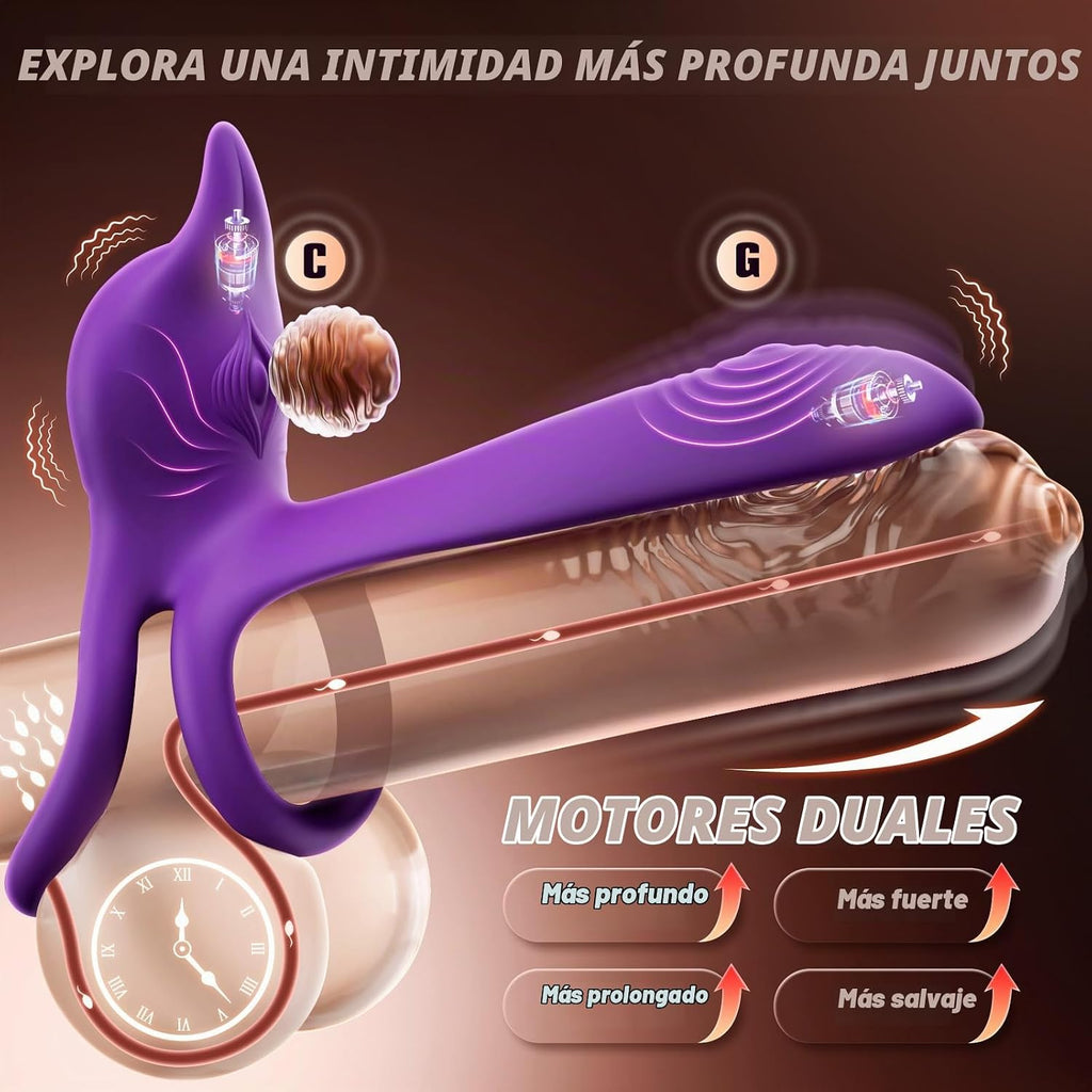 Anillo vibrador para pene en parejas - MOOLIGIRL anillo vibrador do...