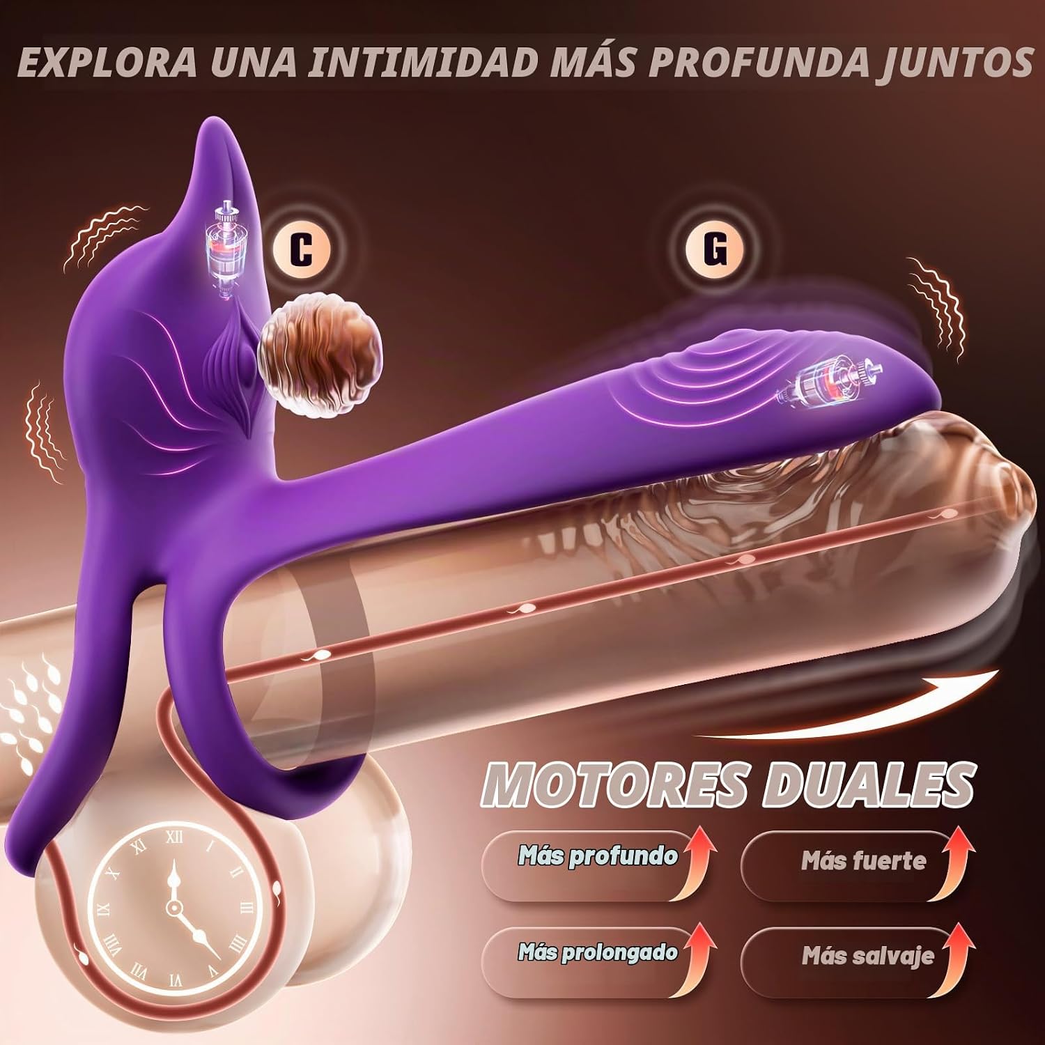 Anillo vibrador para pene en parejas - MOOLIGIRL anillo vibrador do...