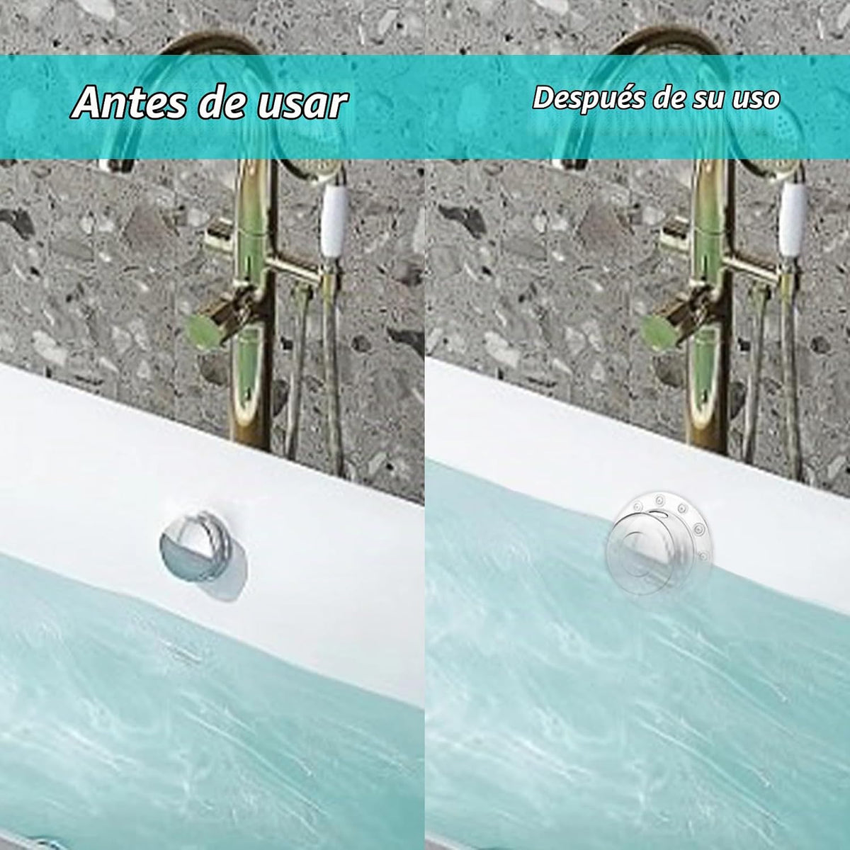 Houlishu 2 tapones de bañera de 6.1 pulgadas, tapón de PVC verde tr...