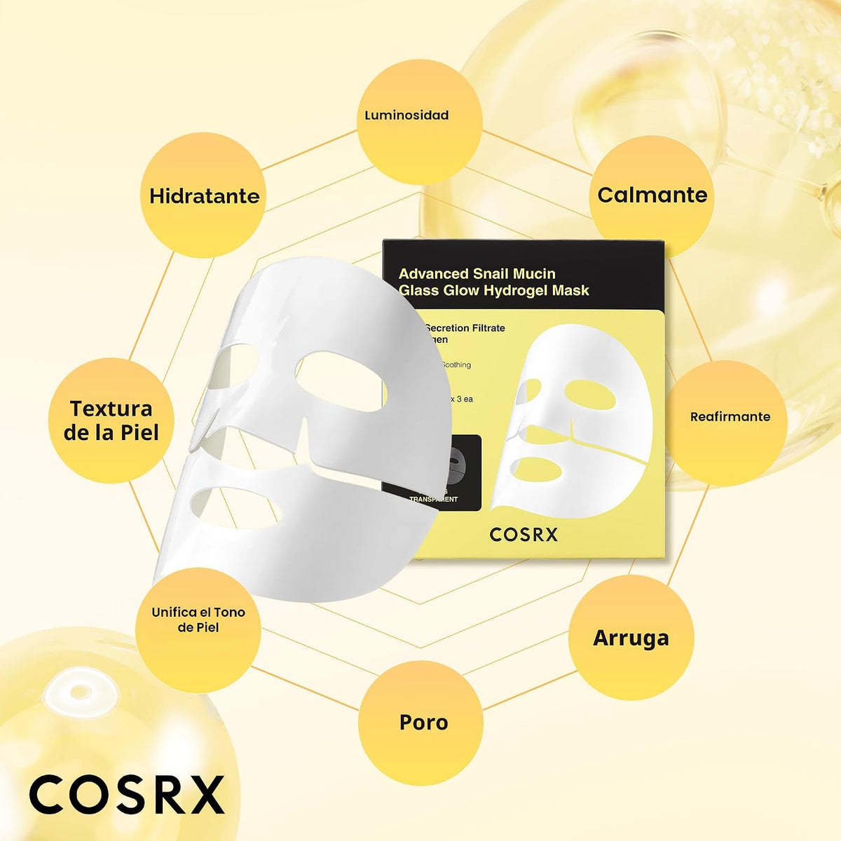 COSRX All About - Juego de caracol + máscara de hidrogel 3EA, kit d...