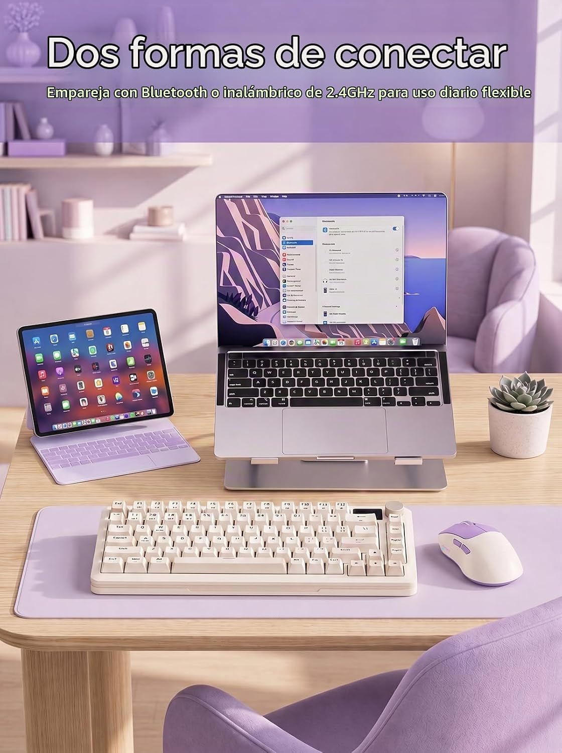 hunart Ratón inalámbrico H6 de 1.73 oz, Bluetooth y 2.4 GHz, carga...