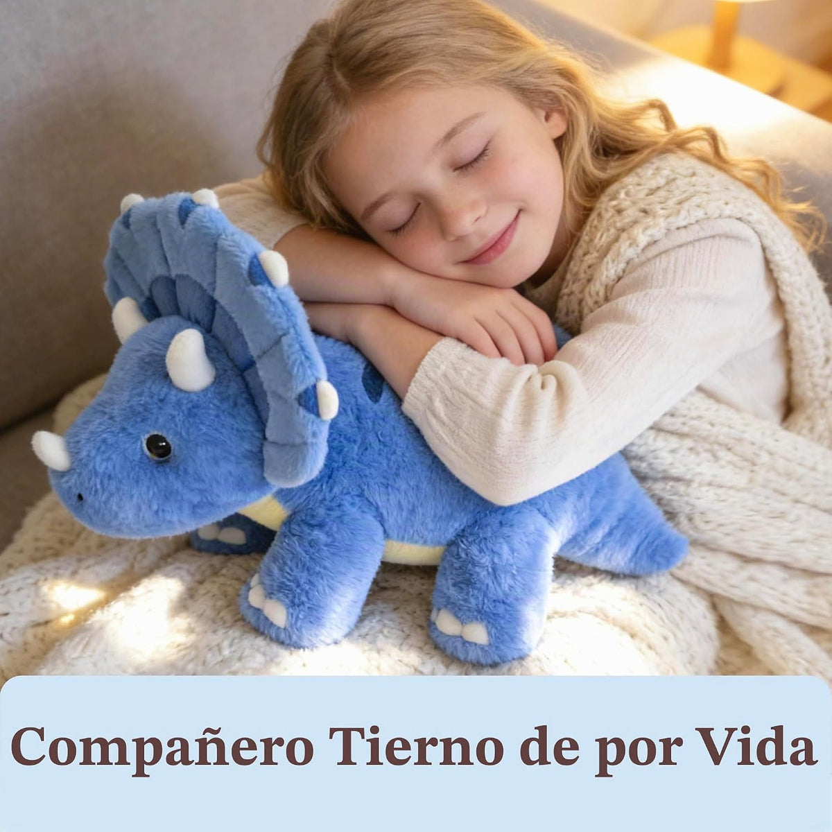 IKASA Peluche de dinosaurio Triceratops grande de 18 pulgadas, jugu...