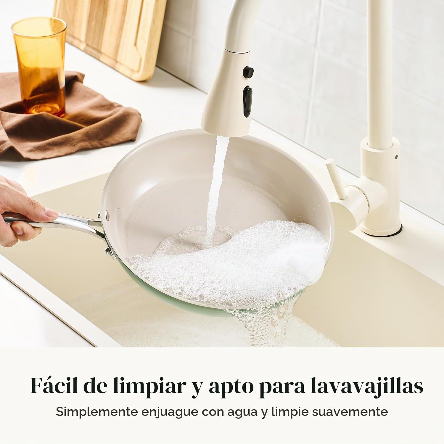 Redchef Juego de sartenes de cerámica antiadherente, sartenes de ce...