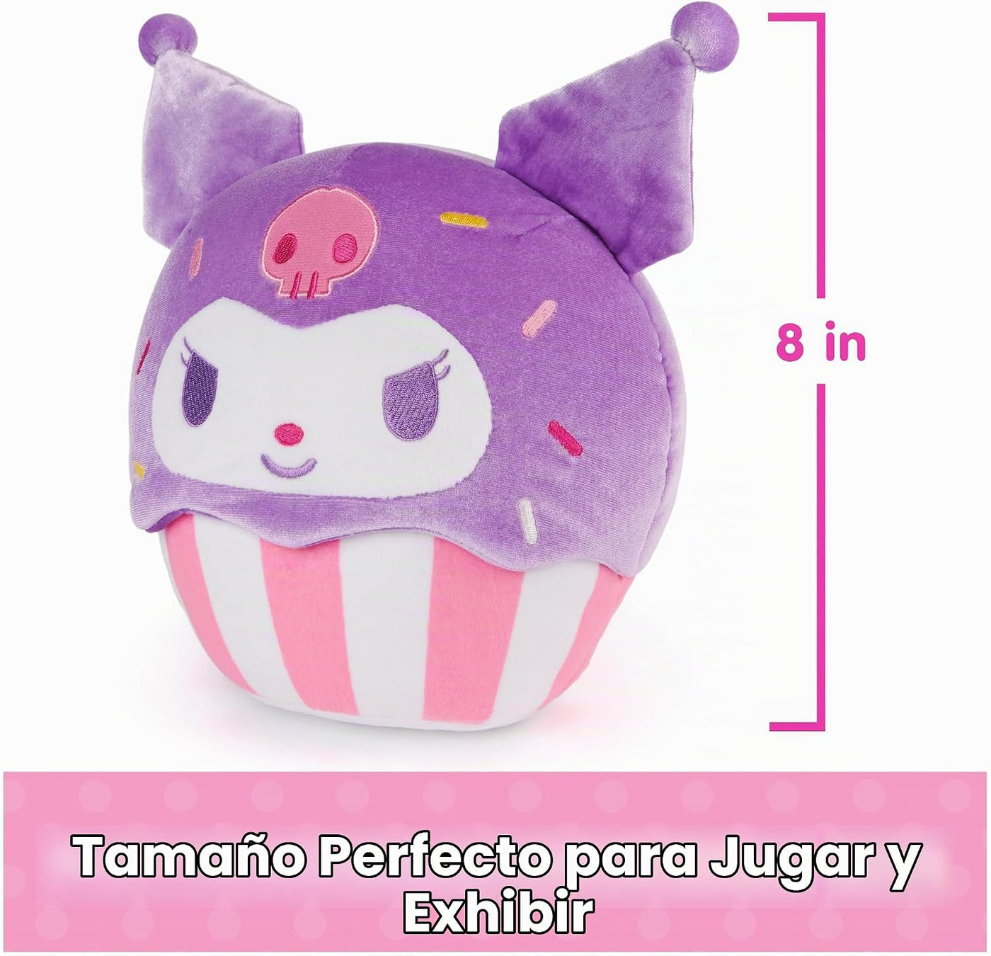 GUND Sanrio Kuromi Cupcake - Juguete de peluche de postre de 8 pulg...