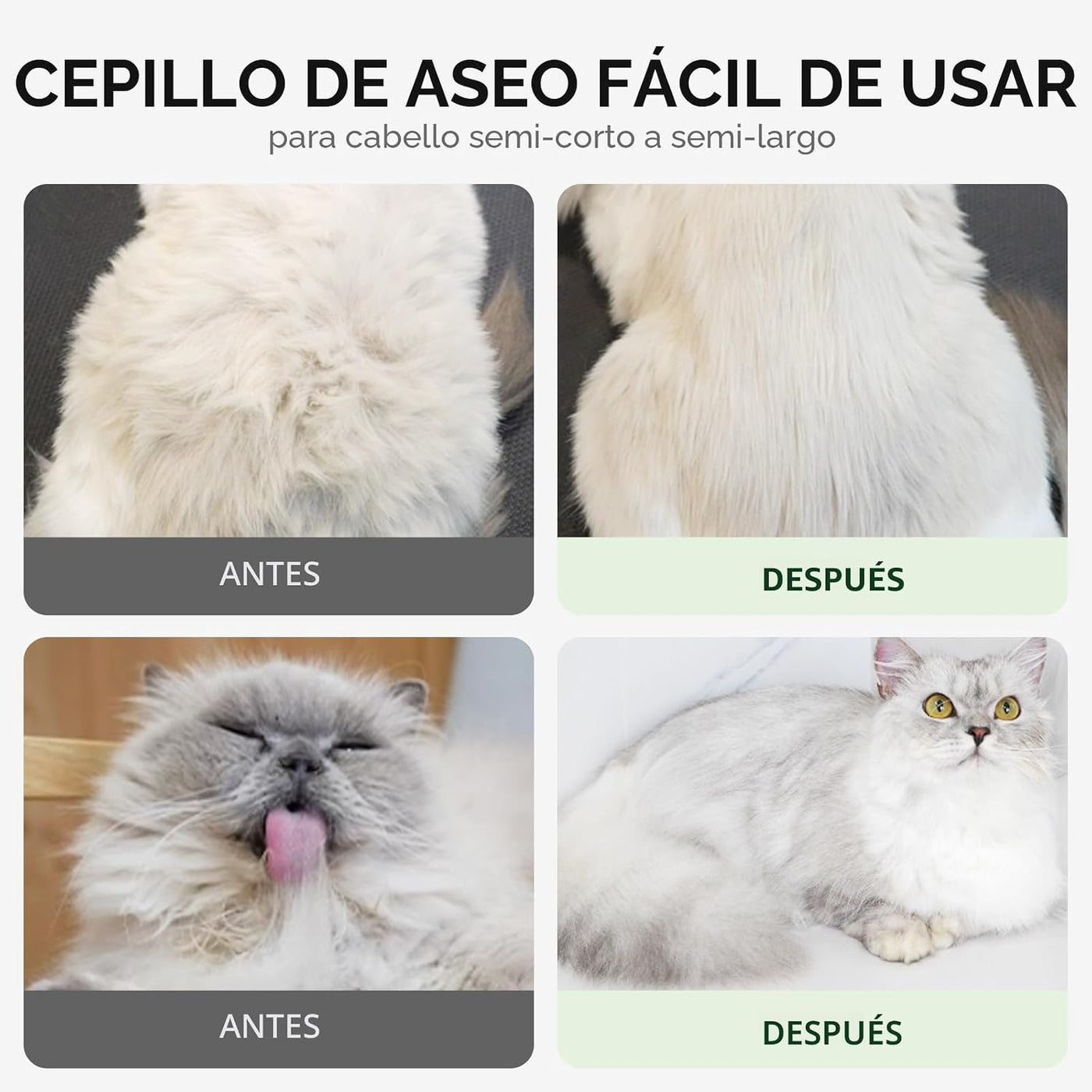 Aumuca Cepillo para Gatos - Pelo Largo/Corto