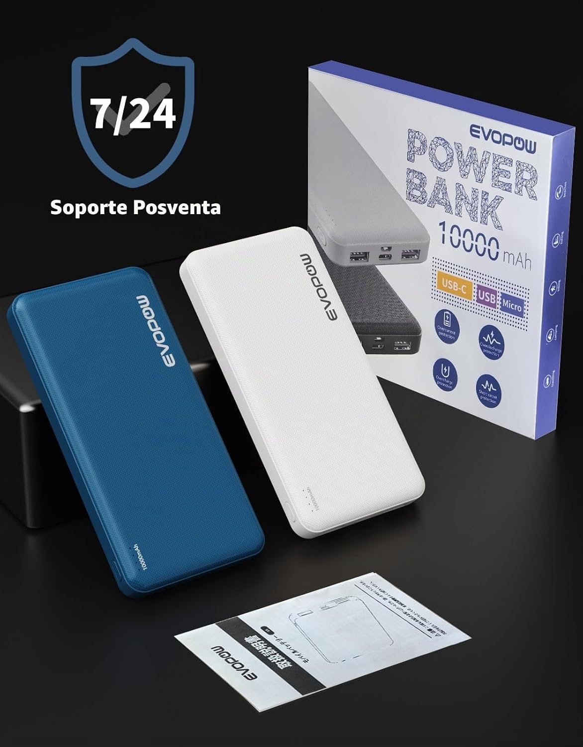 Paquete de 2 cargadores portátiles, banco de energía de 10000 mAh,...