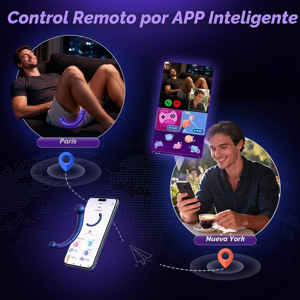 BEISAR Masajeador de próstata vibratorio, tapón anal, juguetes sexu...
