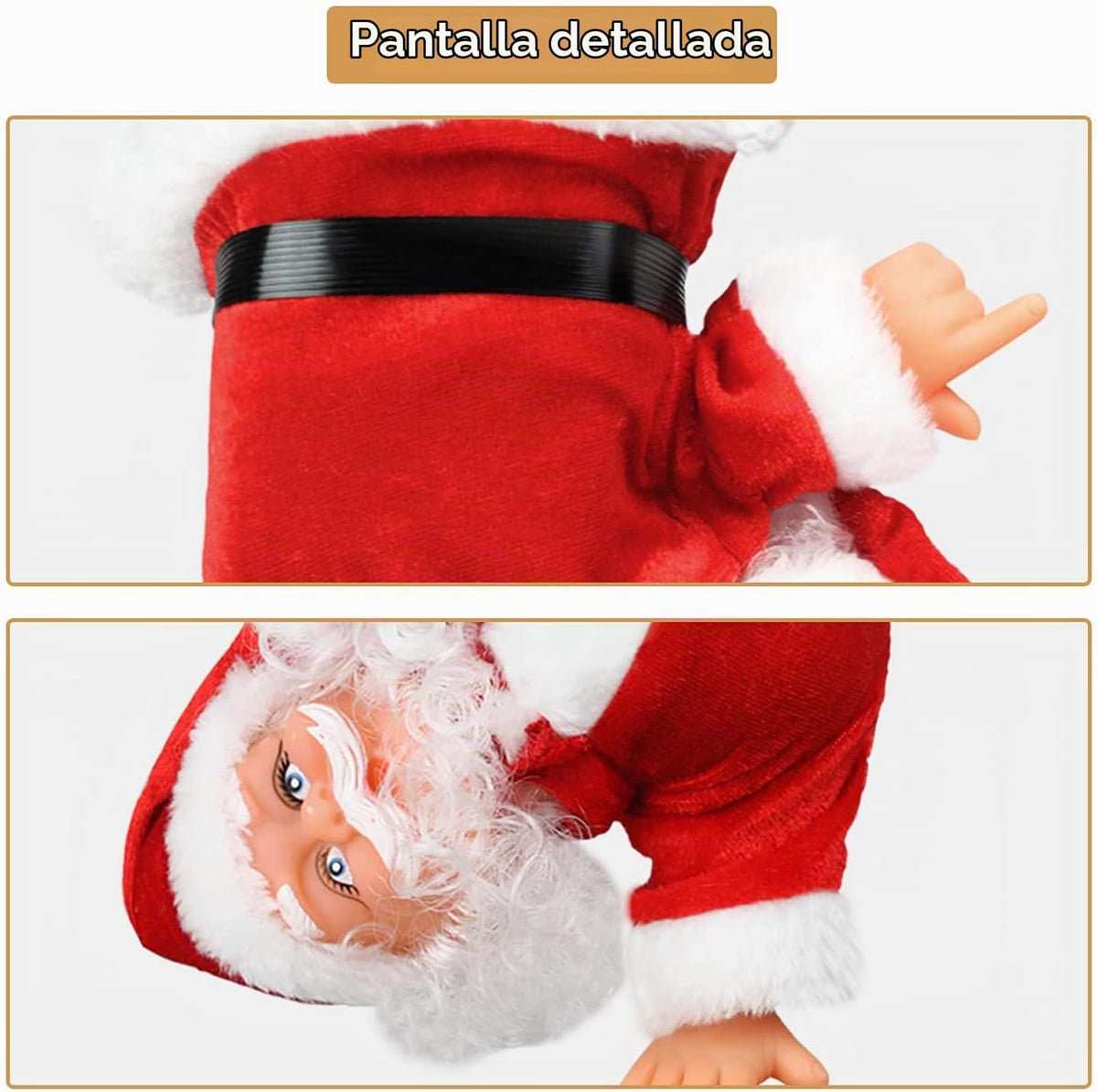 SdeNow Papá Noel bailando con música Animado Navidad de peluche ped...