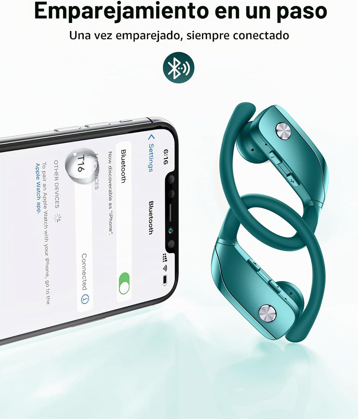 Auriculares inalámbricos Bluetooth con ganchos para las orejas con...