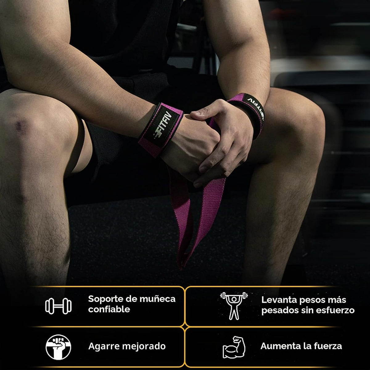 FITFIV Correas de levantamiento para levantamiento de pesas, correa...