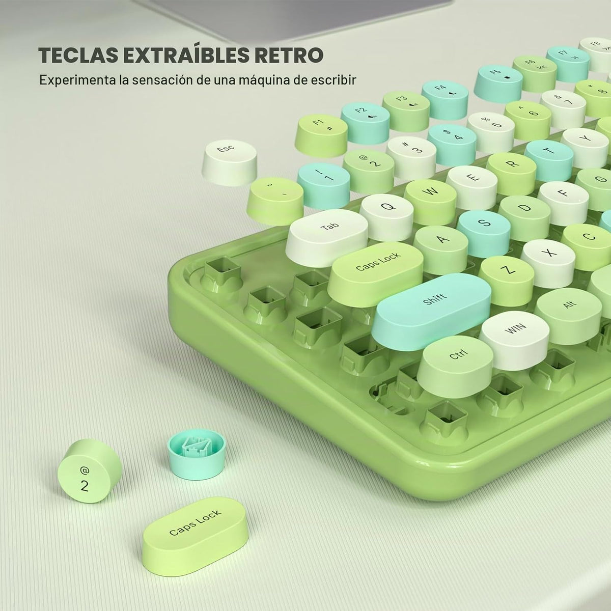 MOFII Teclado con cable, USB de tamaño completo Plug &amp; Play, te...