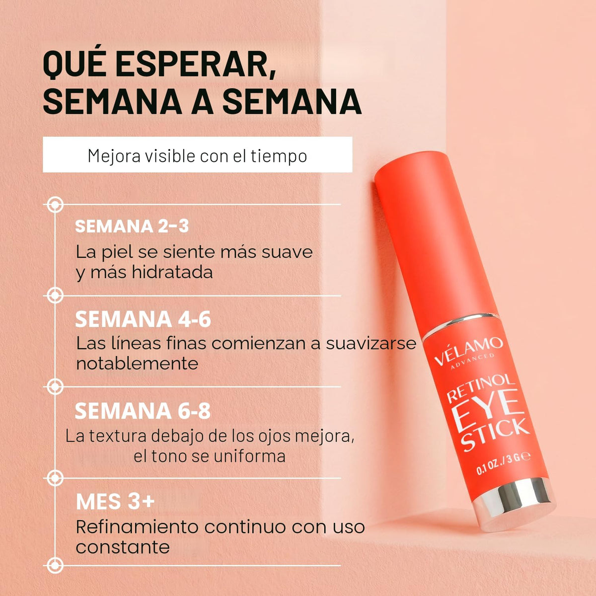 VELAMO ADVANCED Retinol Eye Stick: bálsamo renovador y reafirmante...