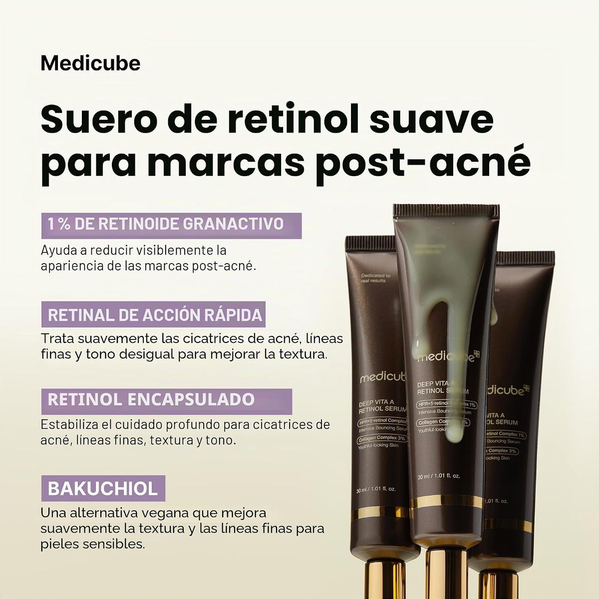 Medicube Suero facial revitalizante de bakuchiol y retinol | Retino...