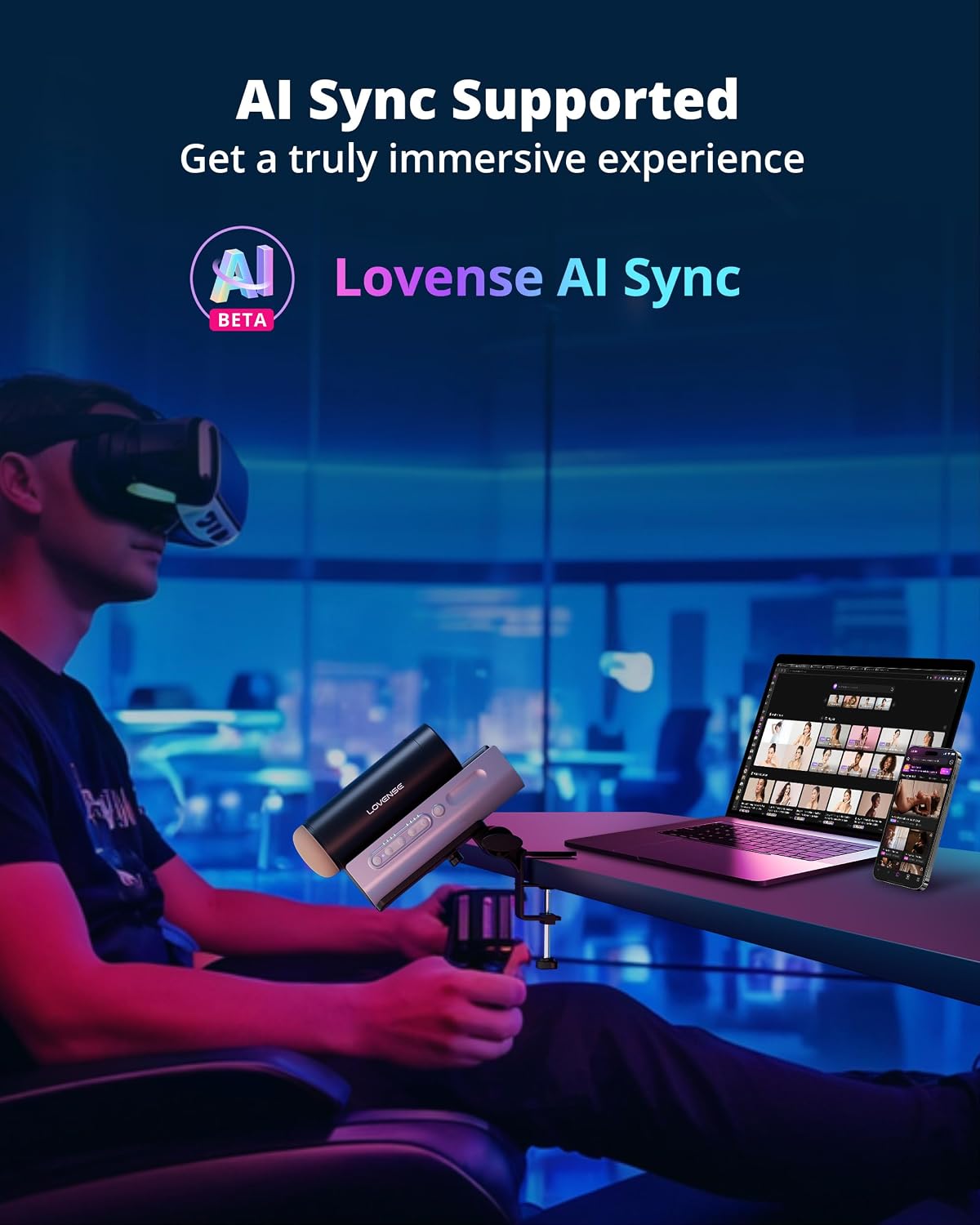 LOVENSE Solace Pro Masturbador masculino automático de empuje máqui...