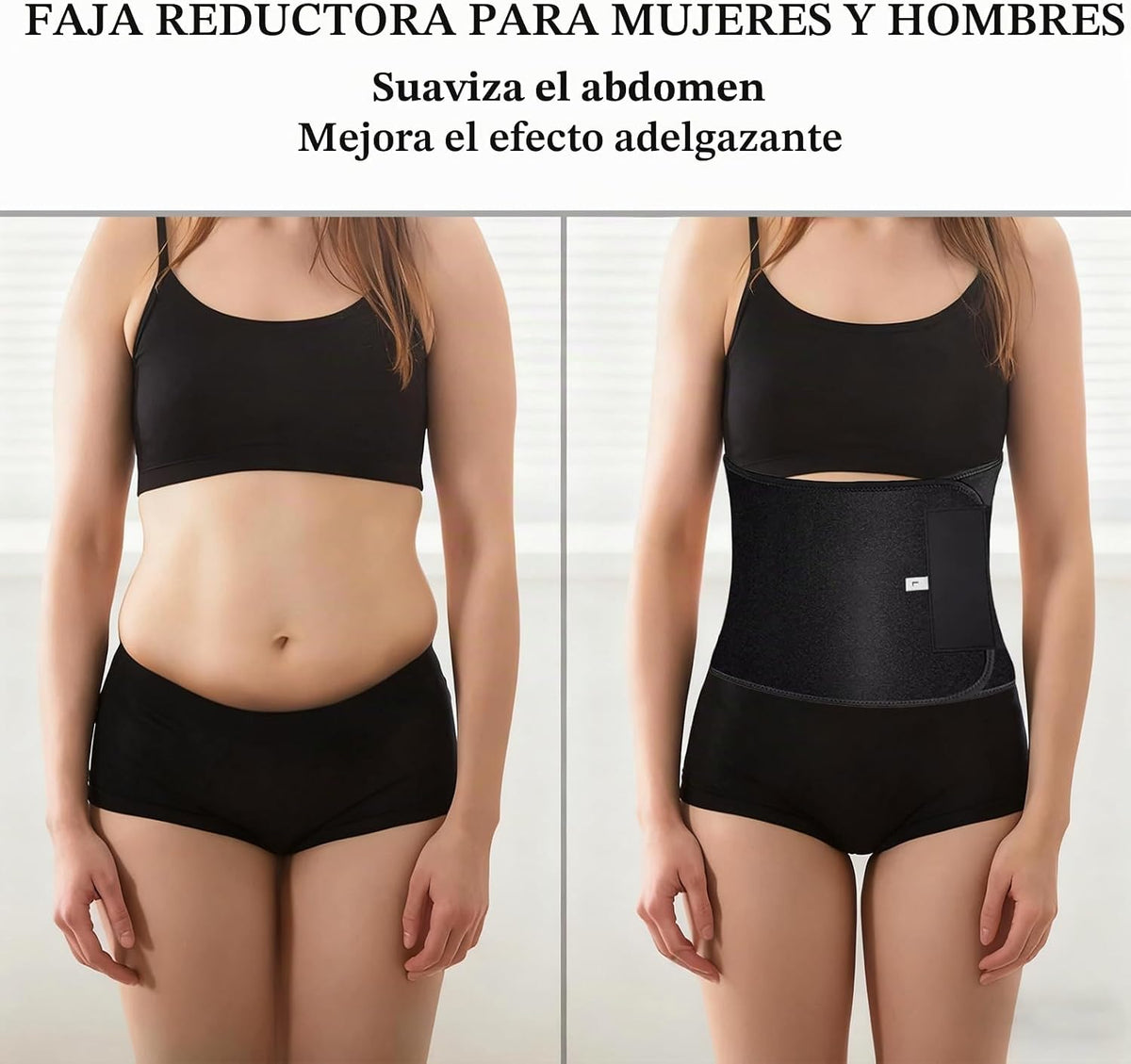 Entrenador de cintura para mujeres y hombres, banda de sudor para m...