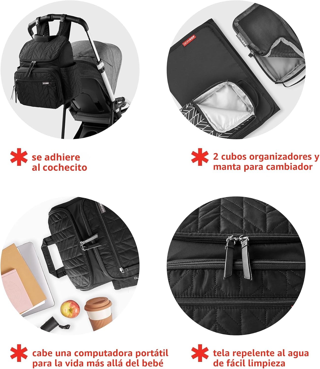 Skip Hop Mochila Bolsa de Pañales: Forma, Bolsa de viaje para bebé...