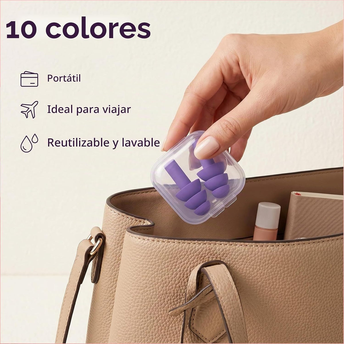 20 pares de tapones para los oídos para dormir, reutilizables de 32...