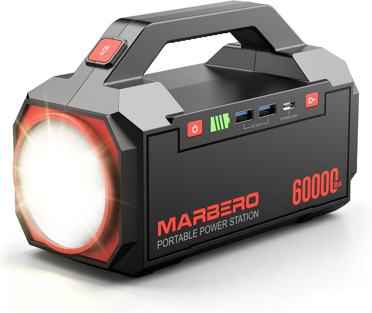 MARBERO Estación de energía portátil de 222 Wh, cargador portátil,...
