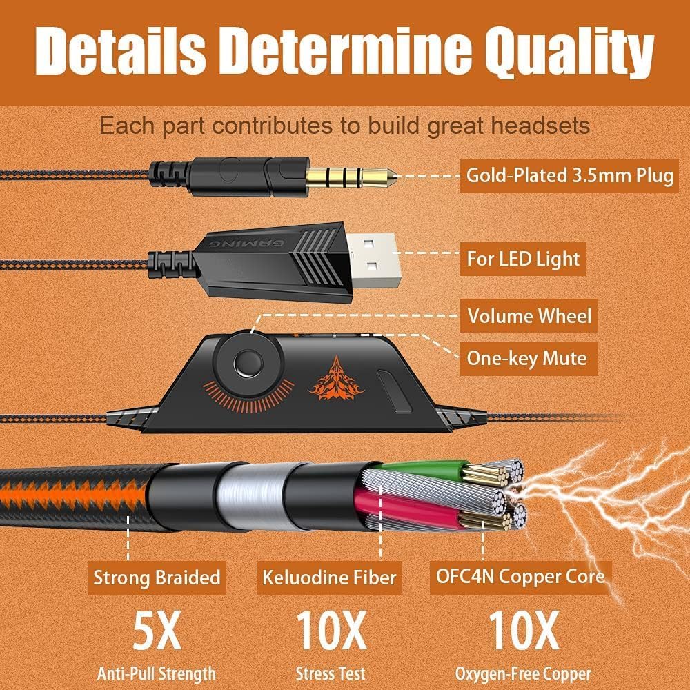 BENGOO G9000 Auriculares estéreo para juegos para PS4, PC, controla...