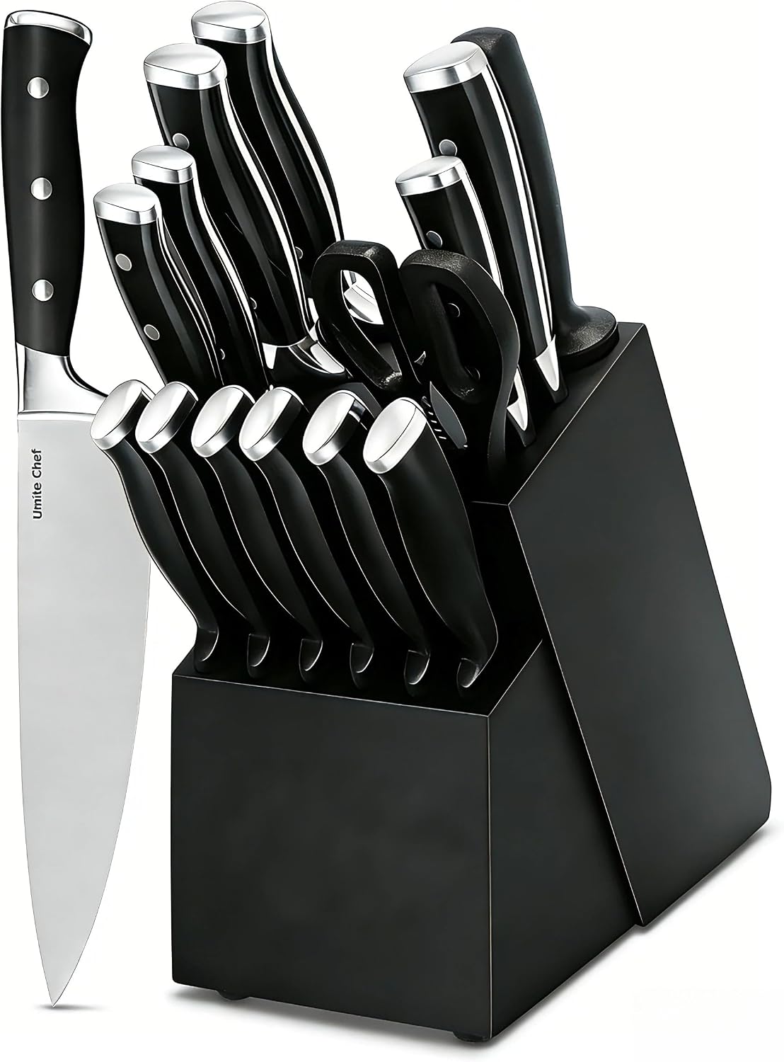 Juego de cuchillos, juego de 15 piezas de cuchillos de cocina premi...