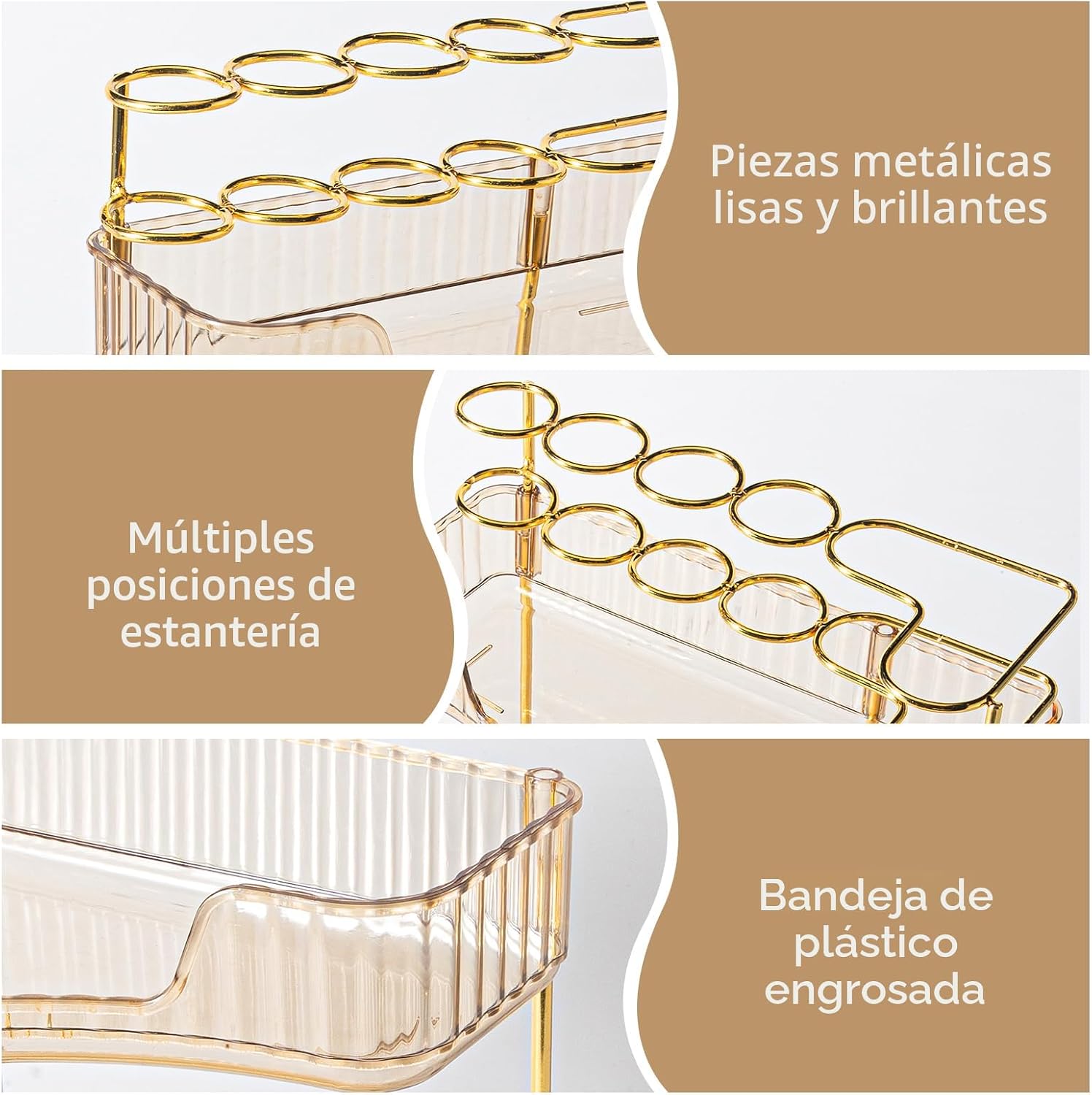 NATURE'S SOURCE Organizador de maquillaje para tocador, organiz...
