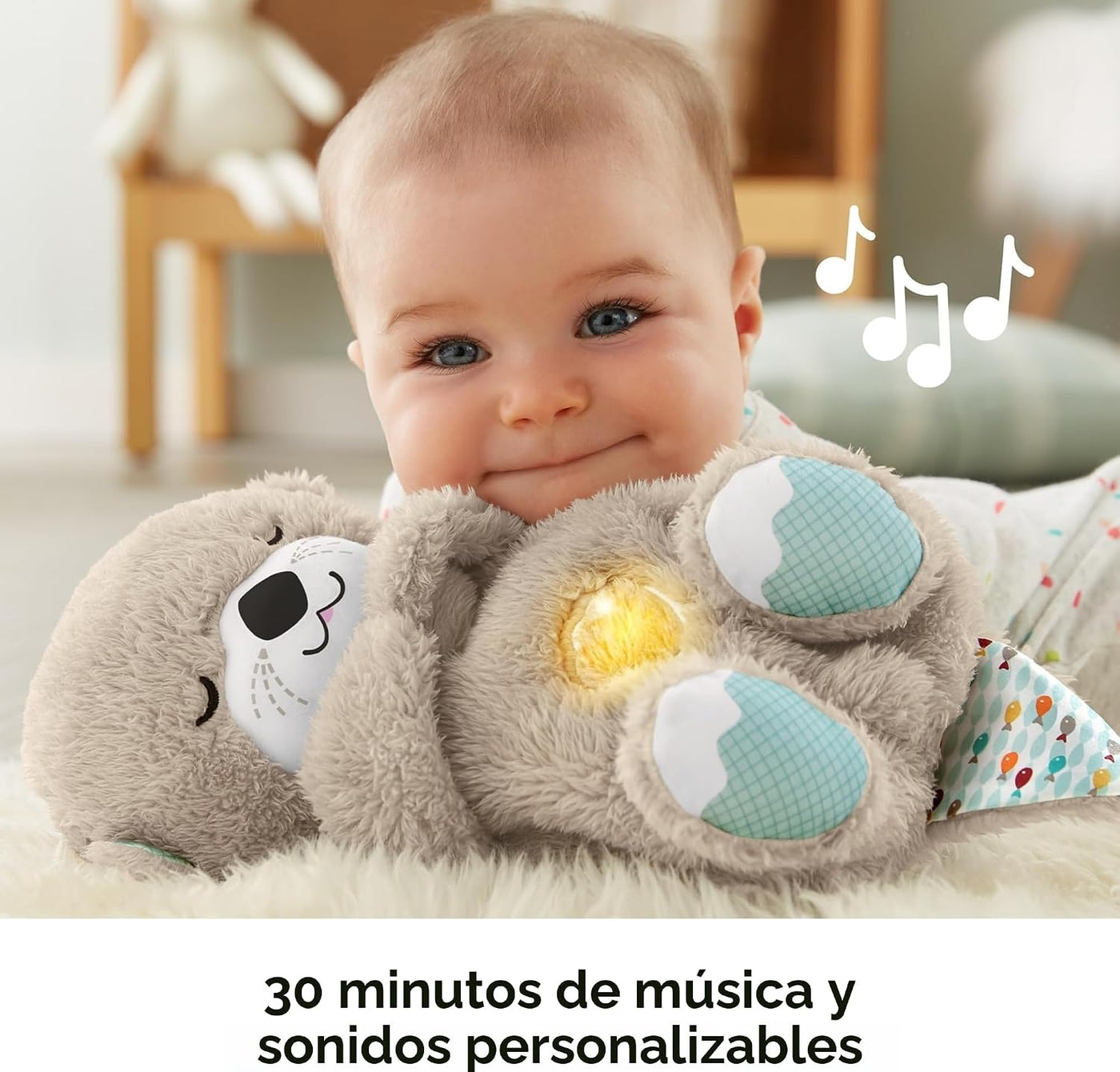 Fisher-Price Juguete para bebé Soothe 'n Snuggle Otter - Máquin...