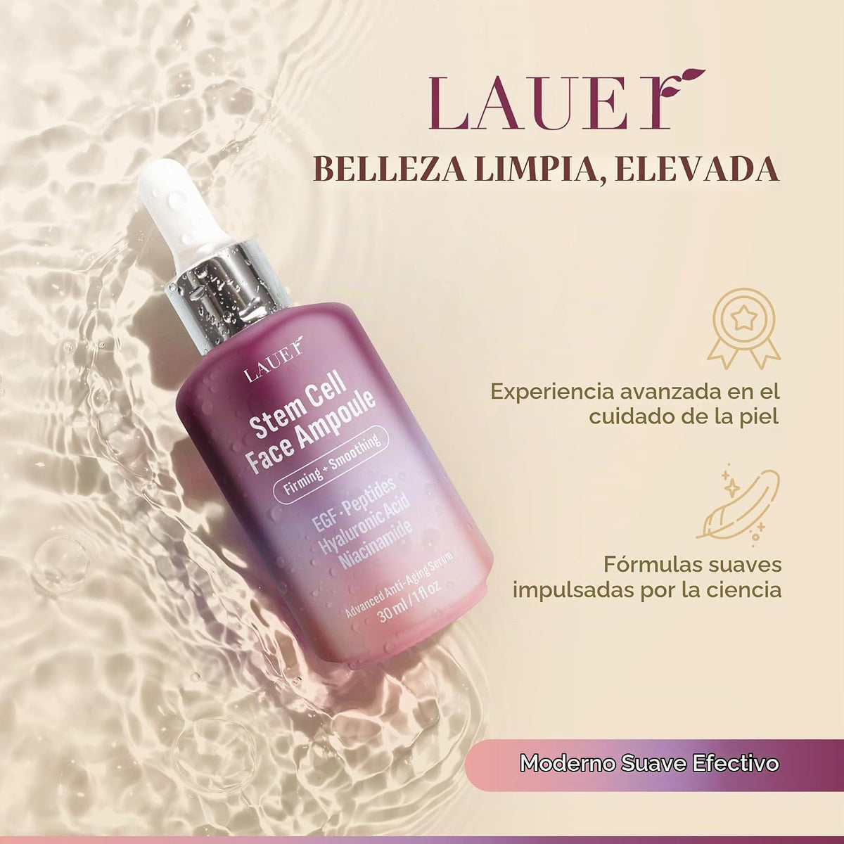 Ampolla facial de células madre, suero antienvejecimiento reafirman...