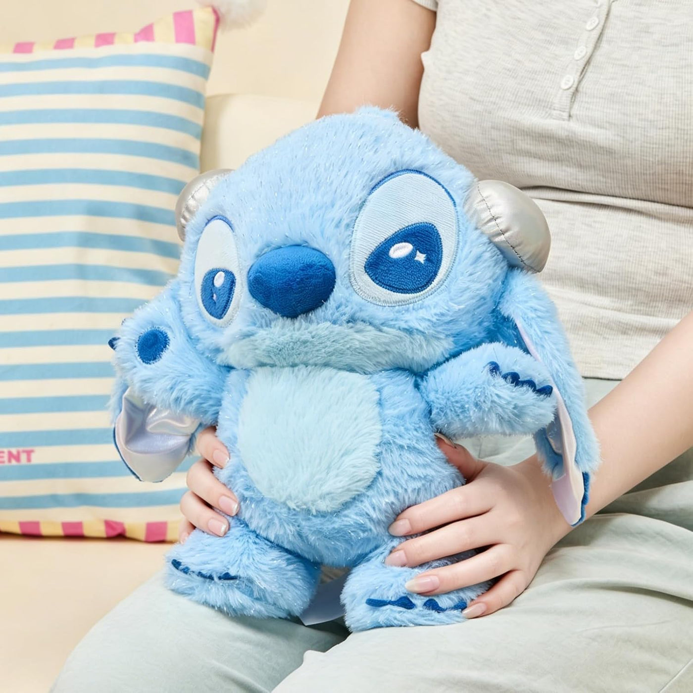 MINISO Peluche de Disney Stitch de 11.5 pulgadas, peluche de puntad...