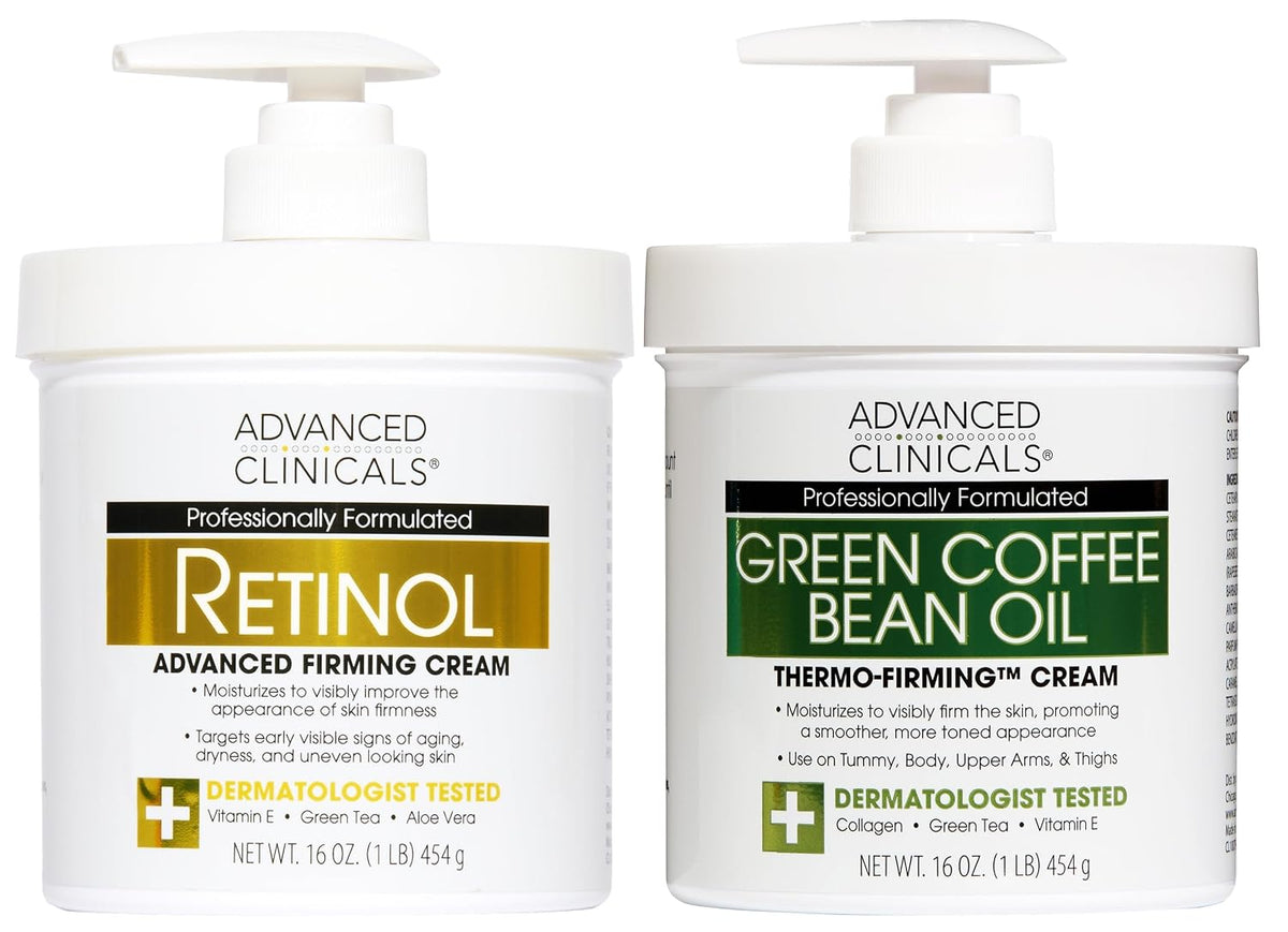 Advanced Clinicals - Crema corporal con retinol + loción corporal t...