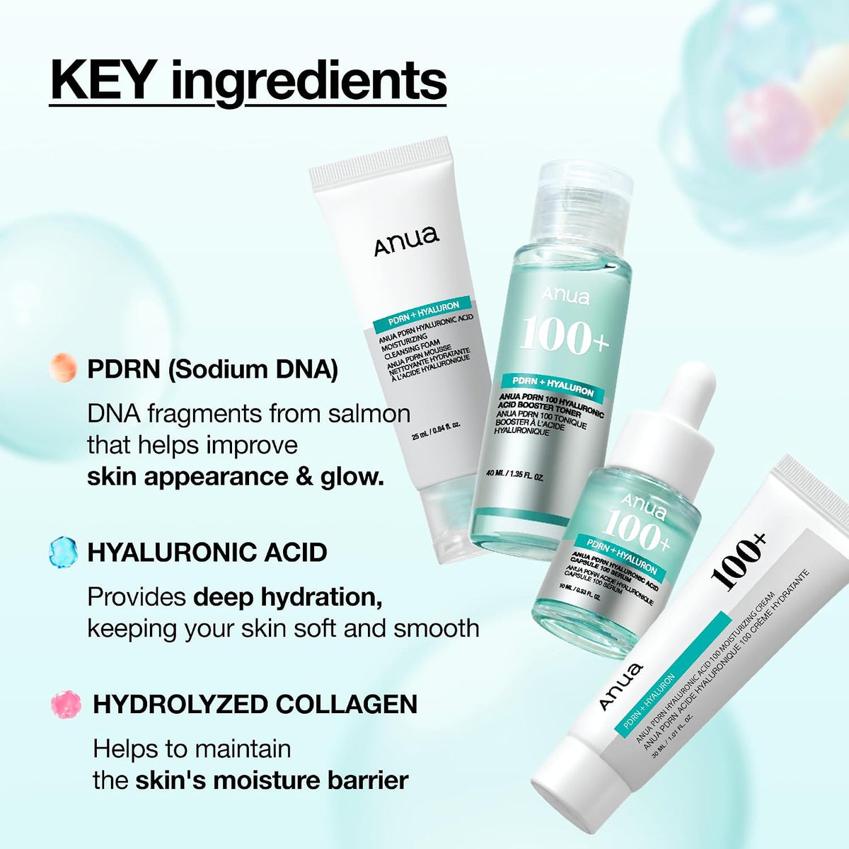 Kit de inicio esencial Anua Salmon DNA PDRN Glow | Set de cuidado d...