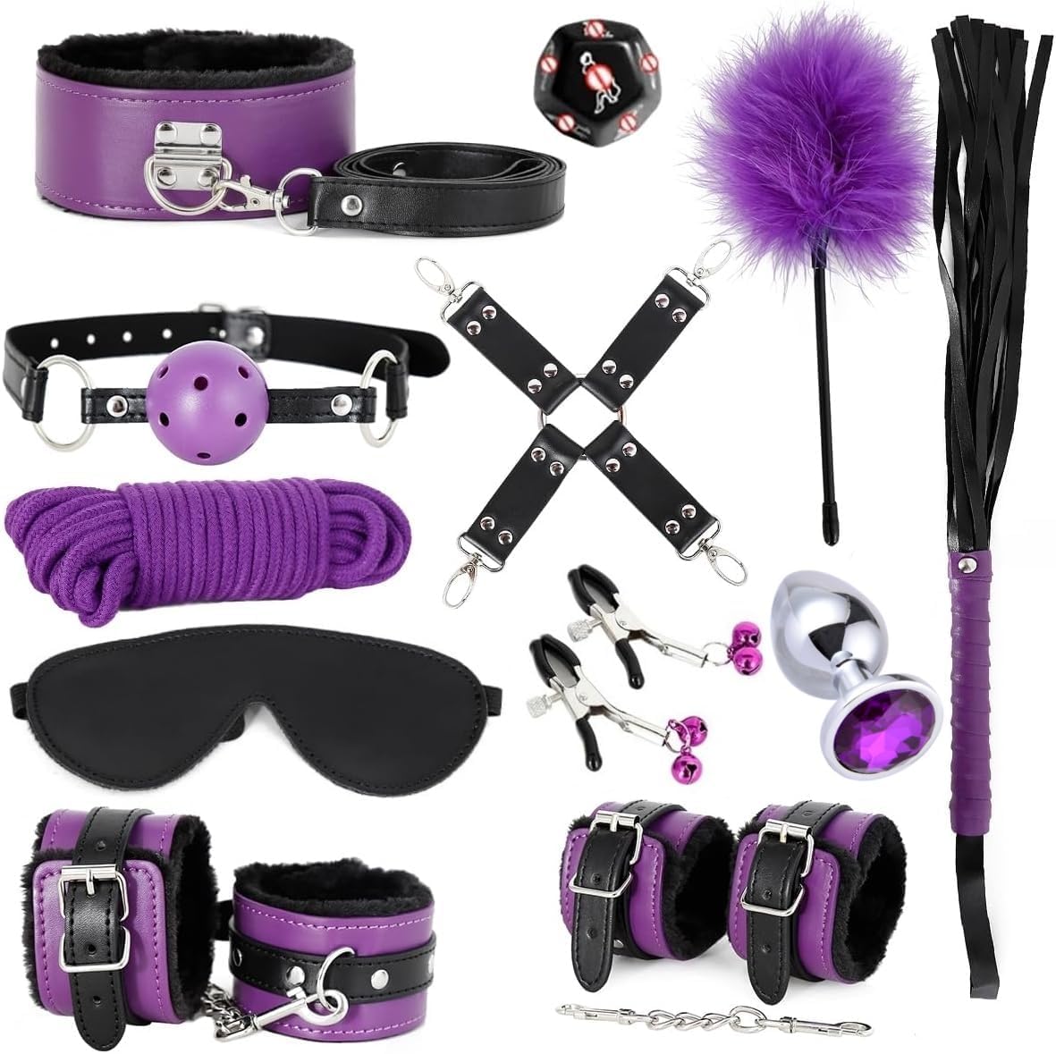 BDSM - Kits de restricción de bondage, 12 piezas, juguetes sexuales...