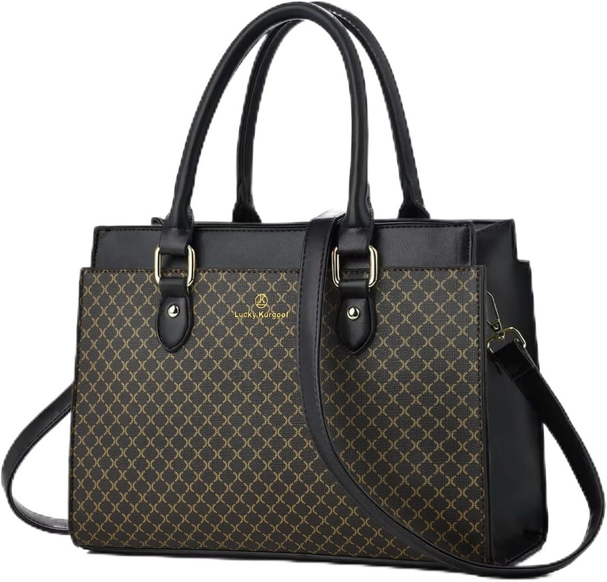 KURGOOL Bolsos de mano para mujer, bolso de mano de cuero de moda d...