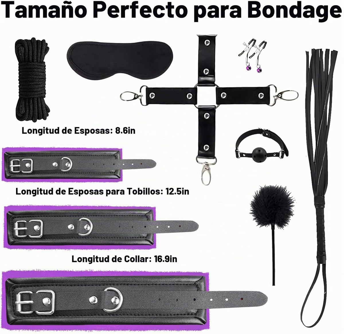 Kits de esclavitud sexual, juguetes de retención BDSM, 10 piezas, e...