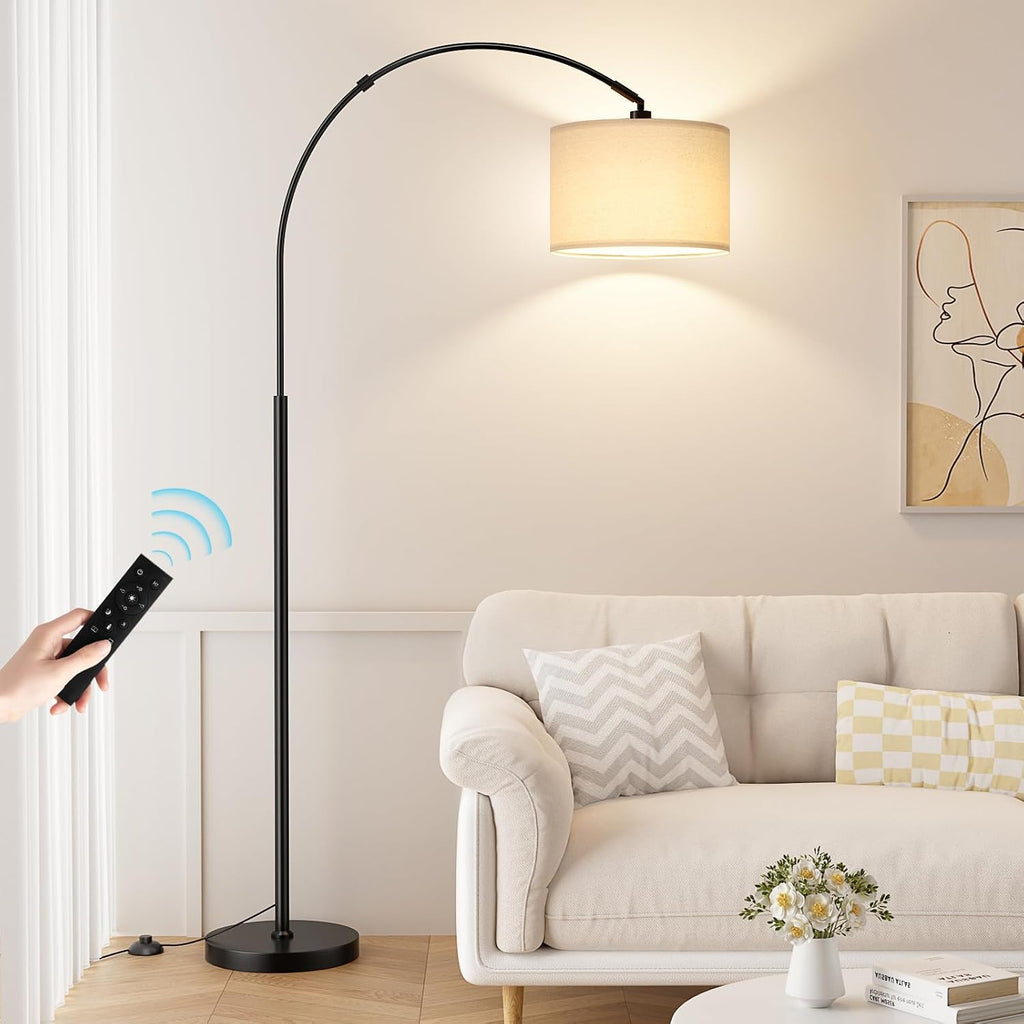 Ambimall Lámpara de pie de arco regulable de 70" con control re...