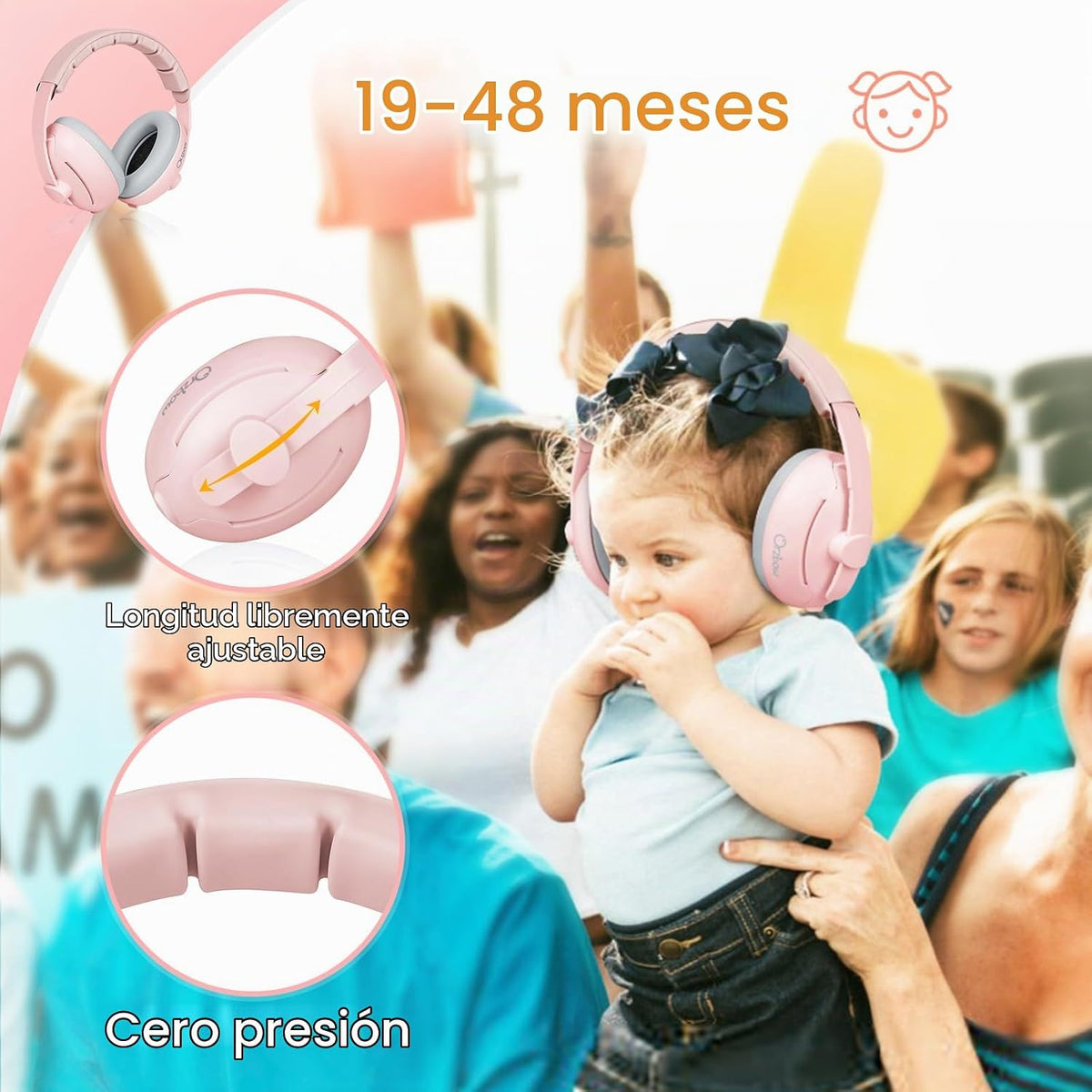 Orejeras 2 en 1 para bebé, protección contra ruido, auriculares con...