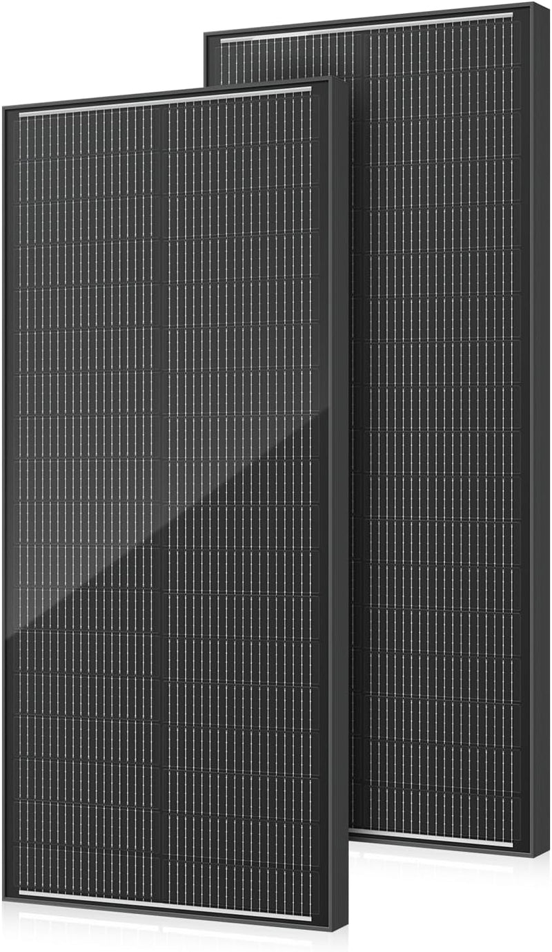 Rvpozwer Panel solar de 18BB 200 W, 2 paneles solares tipo N de 12...