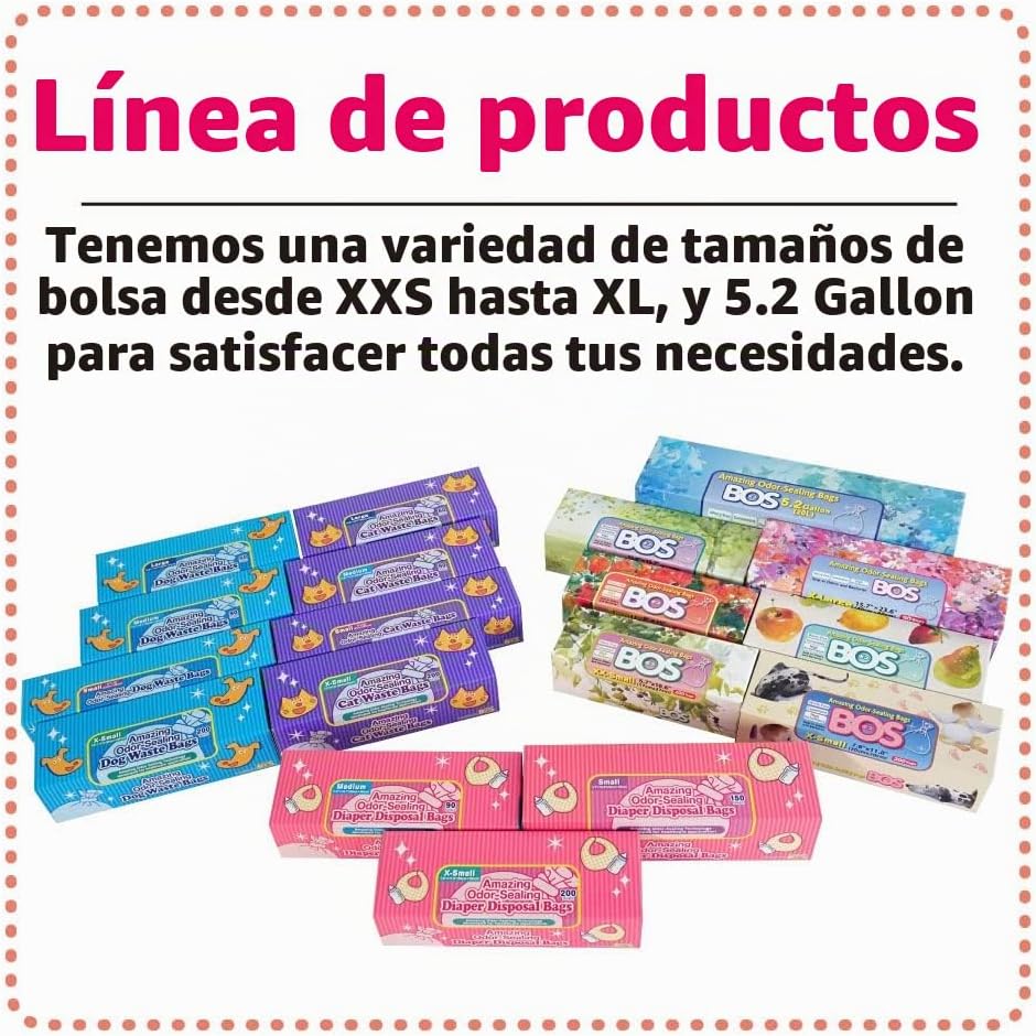 BOS Amazing Odor Sealing - Bolsas de eliminación de pañales para be...