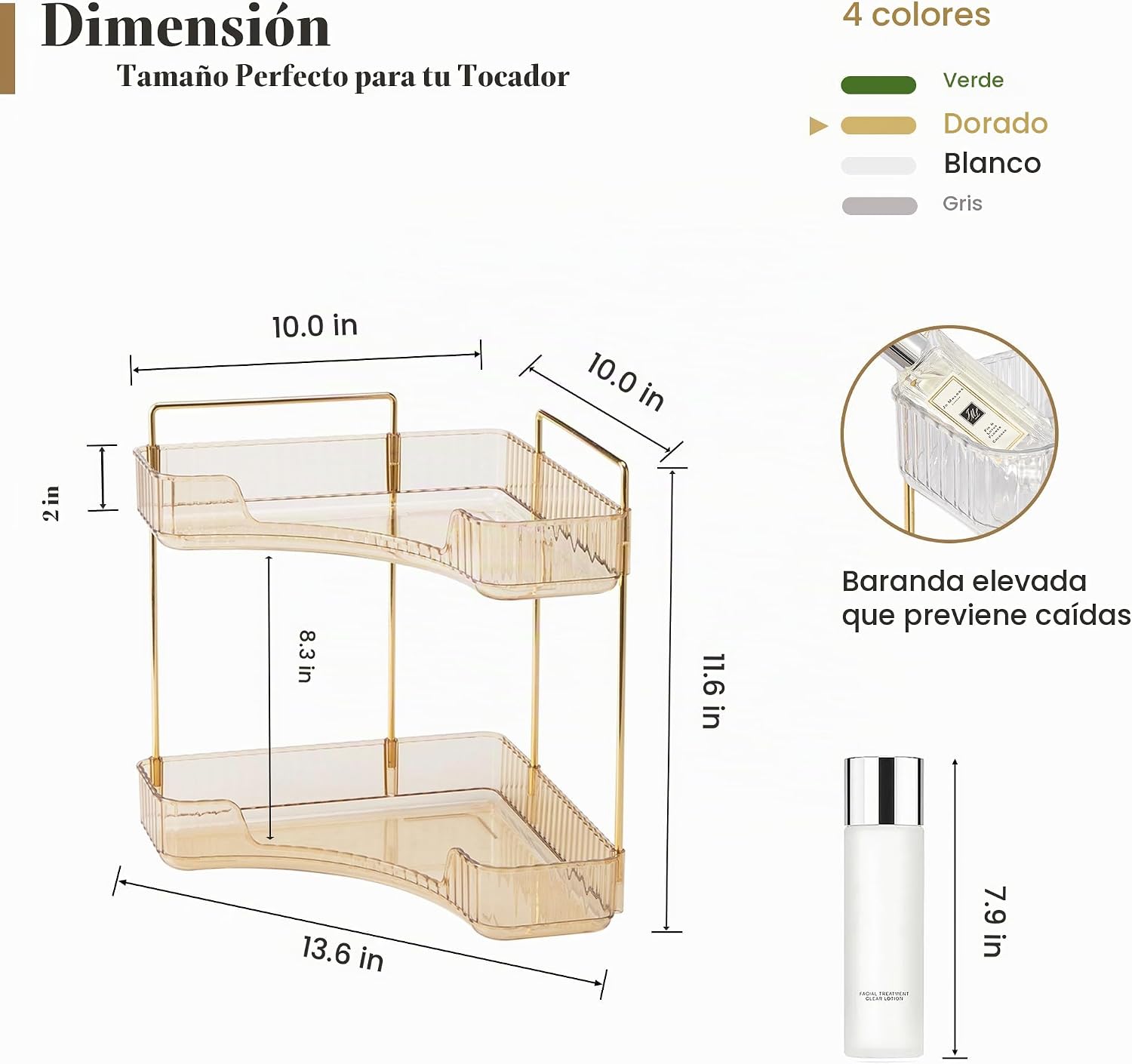 Aveniee Organizador de Esquina para Encimera de Baño, Estante de En...