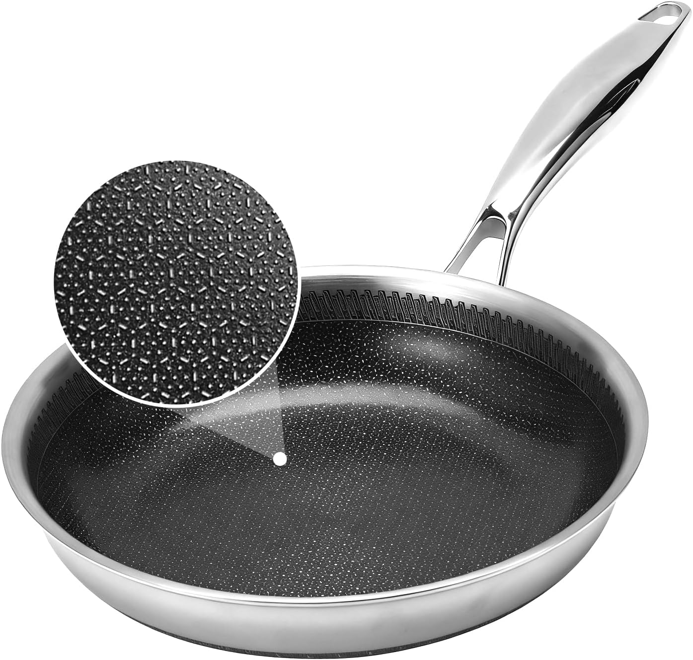 Legacy Culinaryware - Sartén híbrida de acero inoxidable de tres ca...
