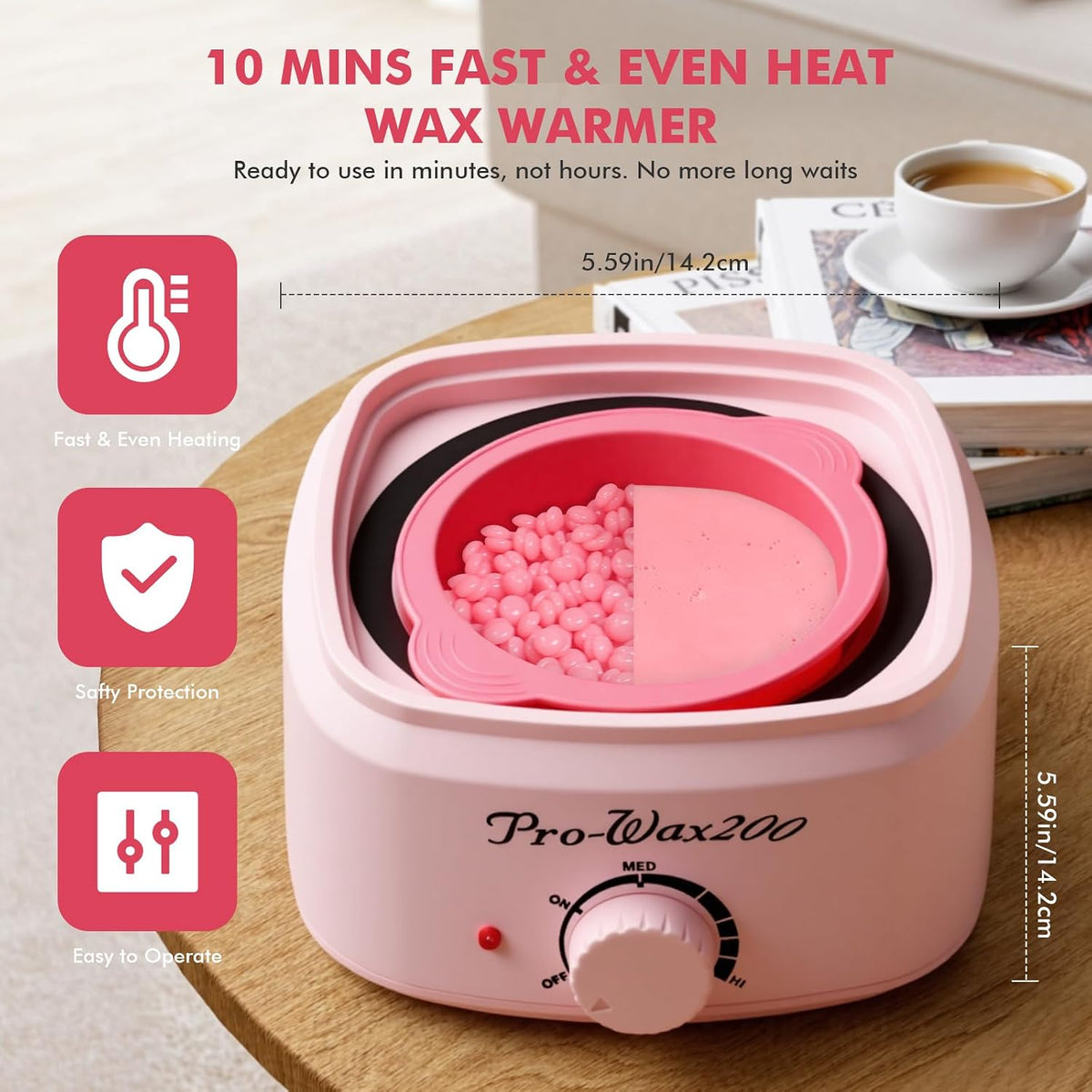 Kit de depilación con cera para mujeres y hombres - Kit completo de...