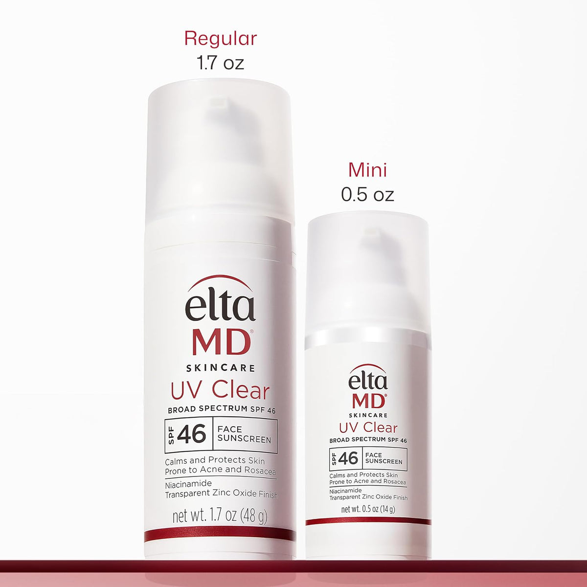 Protector solar facial transparente UV EltaMD con óxido de zinc, si...