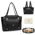 miss fong Bolso de cuero para pañales tipo mochila, bolso grande de...