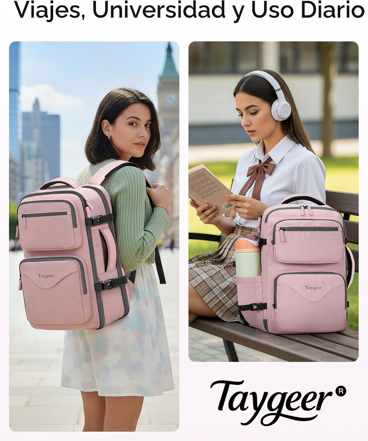 Taygeer Mochila de viaje para mujer, bolsa de artículos personales...