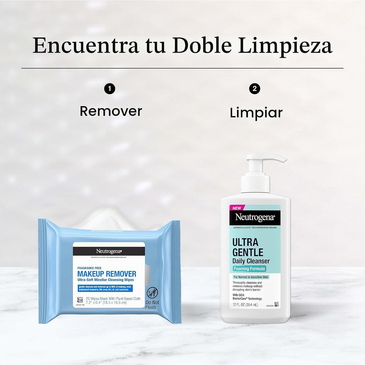 Neutrogena Toallitas desmaquillantes, sin fragancia, 24 paquetes de...