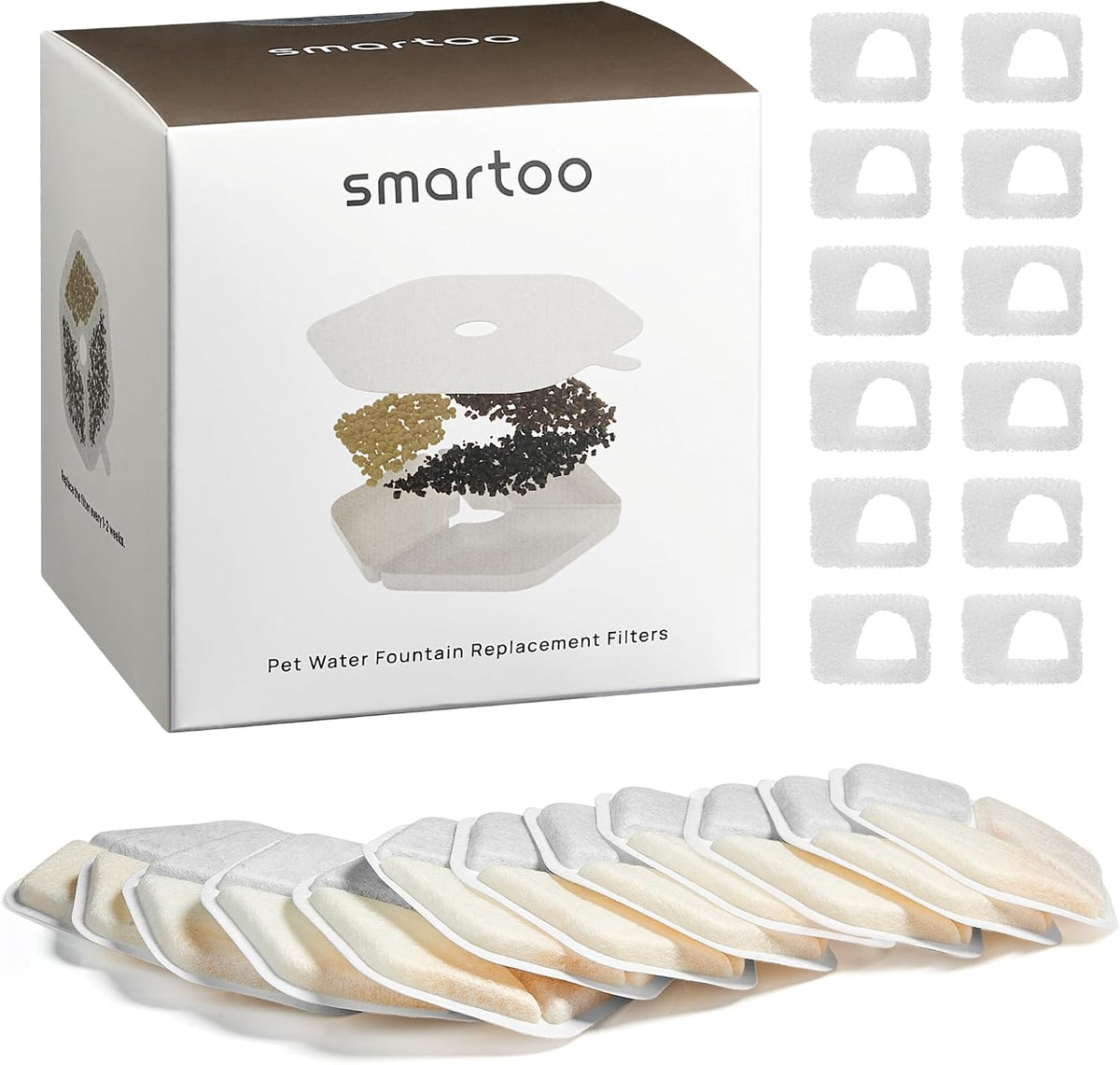 Smartoo 12 paquetes de filtros oficiales de repuesto y 12 paquetes...