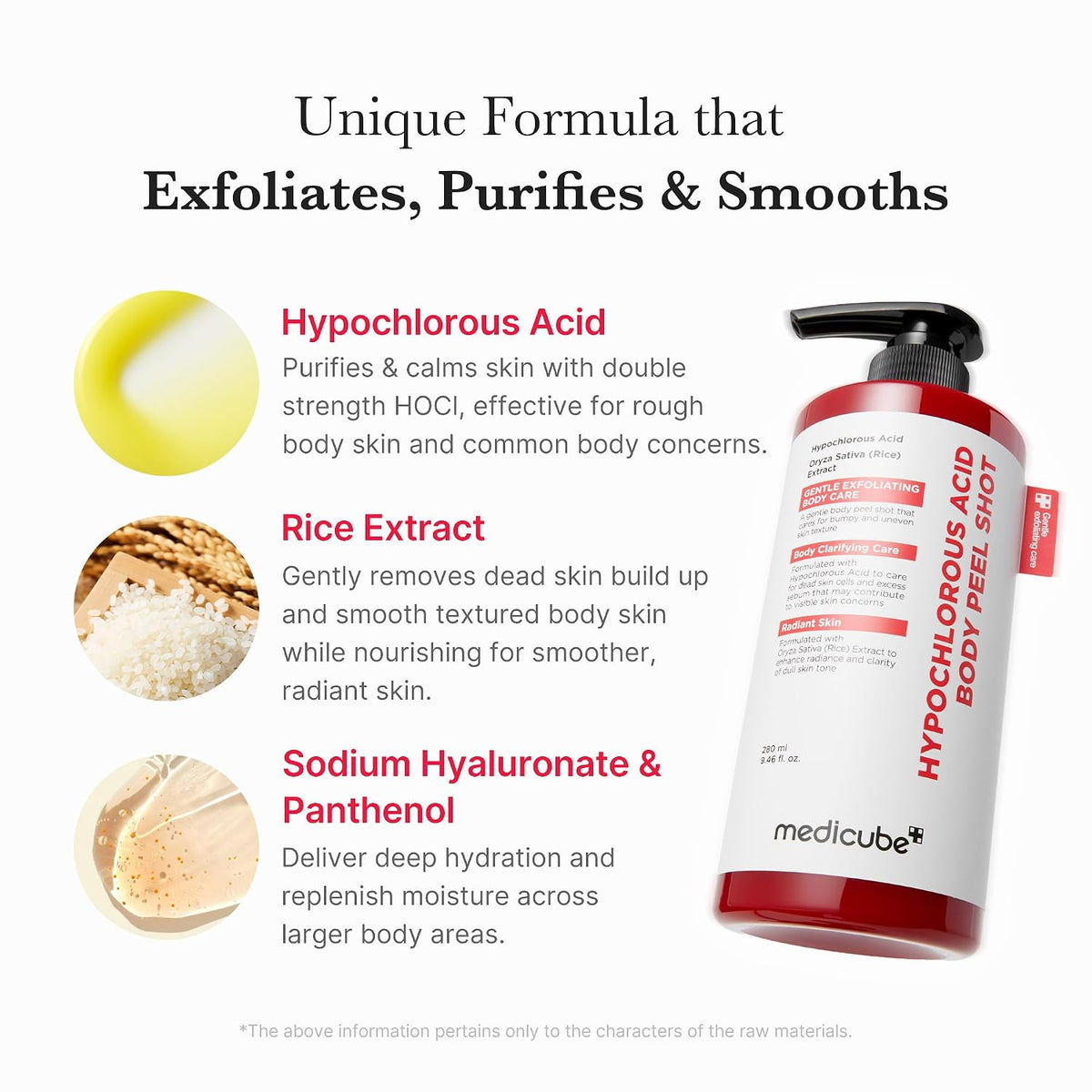 medicube Body Peel Shot Duo - Disparo corporal con ácido hipocloros...