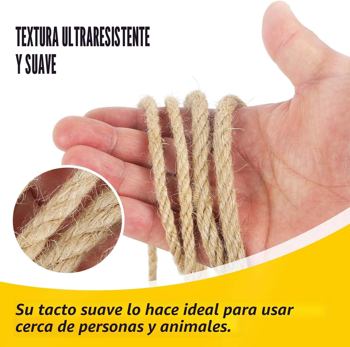 Radix Rope Cuerda de yute natural, rollo de cuerda de yute de 0.197...